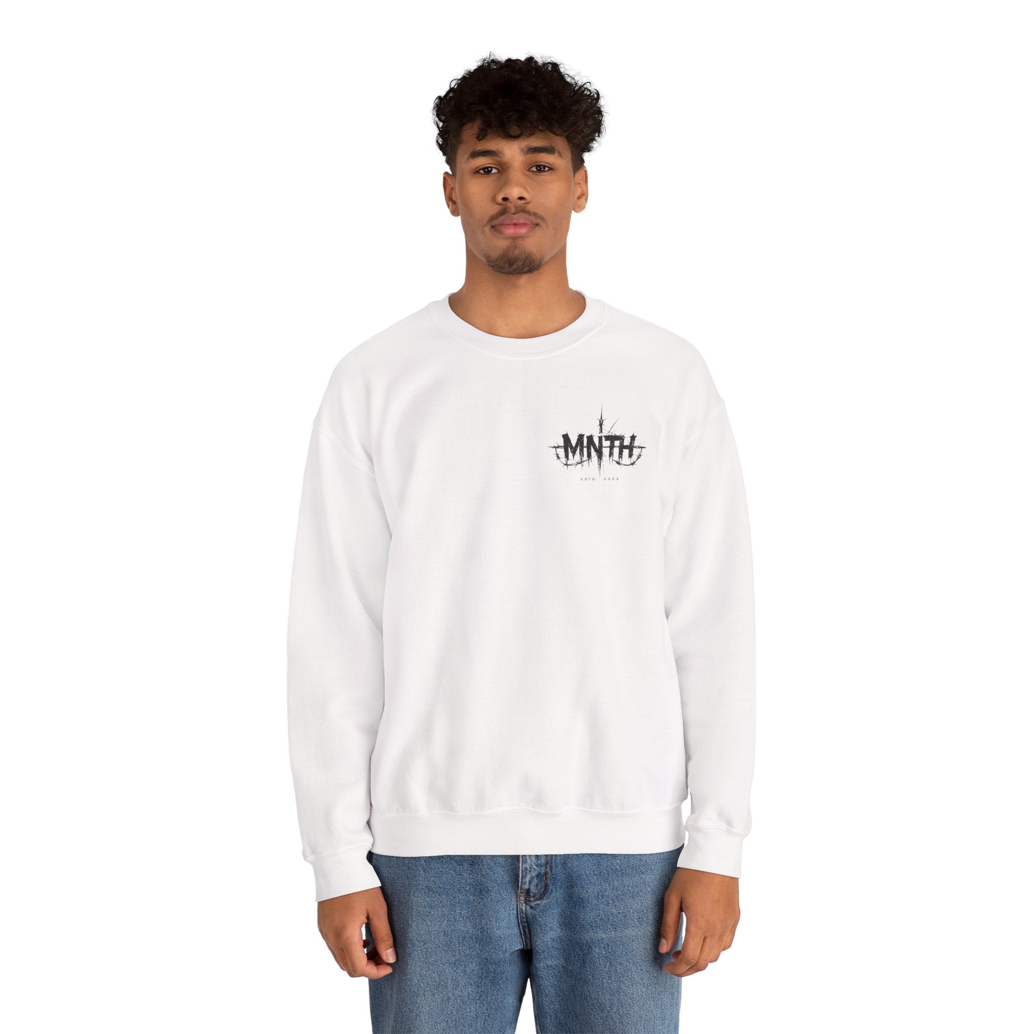 Crewneck Sweatshirt — Minimal 'MNTH' Logo Streetwear Pullover