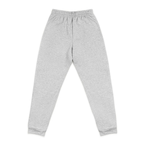 Embroidered Grey Joggers — Minimal Script Logo Sweatpants