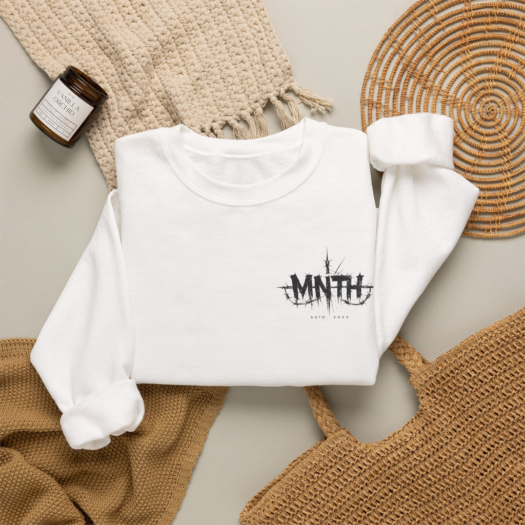 Crewneck Sweatshirt — Minimal 'MNTH' Logo Streetwear Pullover